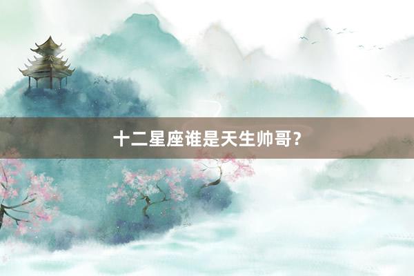 十二星座谁是天生帅哥？